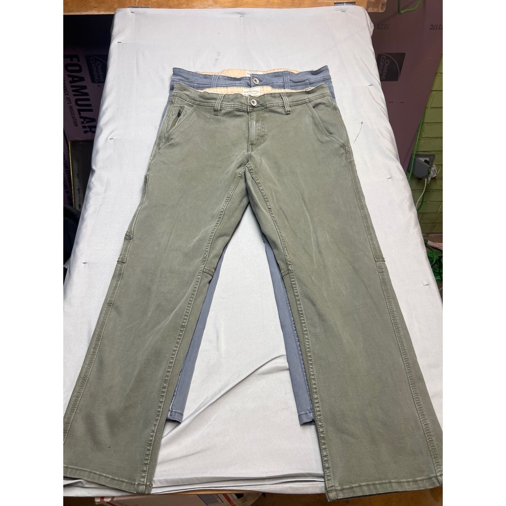 Weatherproof Vintage Mens Straight Fit Pants 2 Pack Olive Blue 32x30 Stretch